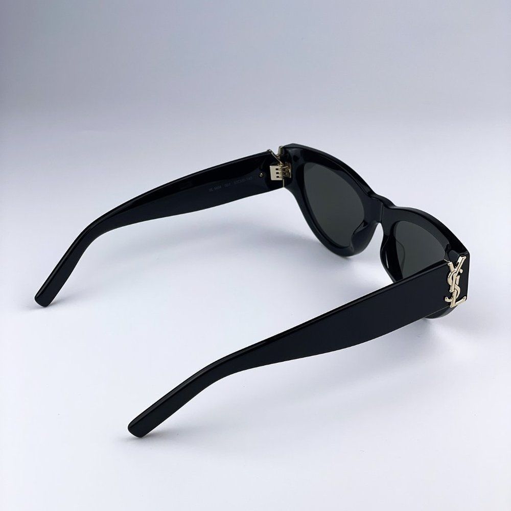 Saint Laurent SLM94 001 BRAND NEW Sunglasses Black Grey Cat Eye Women - Picture 13 of 15